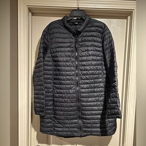 Old Navy Active Women's Black Long Quilted Puffer Jacket